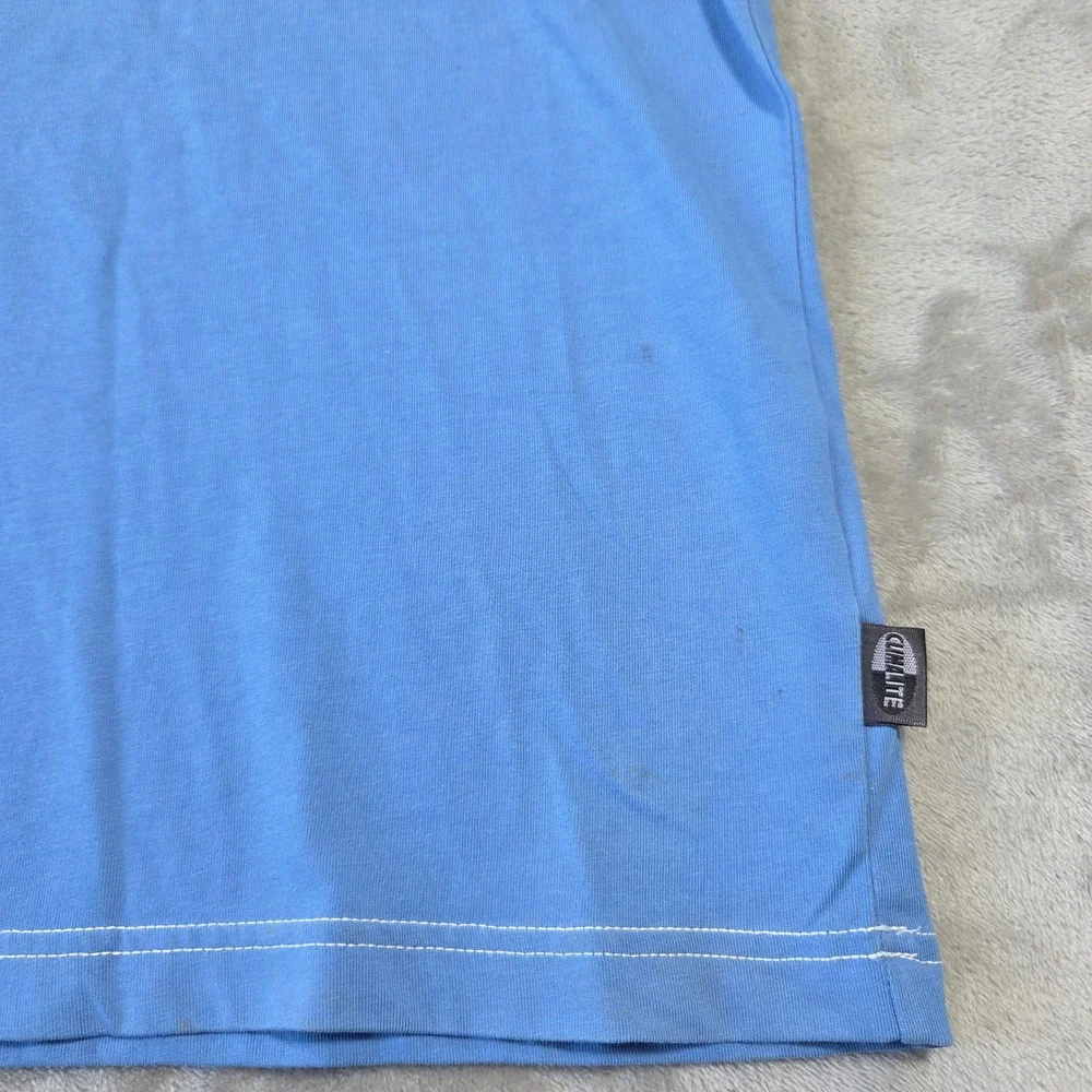 Adidas Men Climalite Stretch Shirt Blue 2XL Short Sleeve 2008 Vintage Athleisure